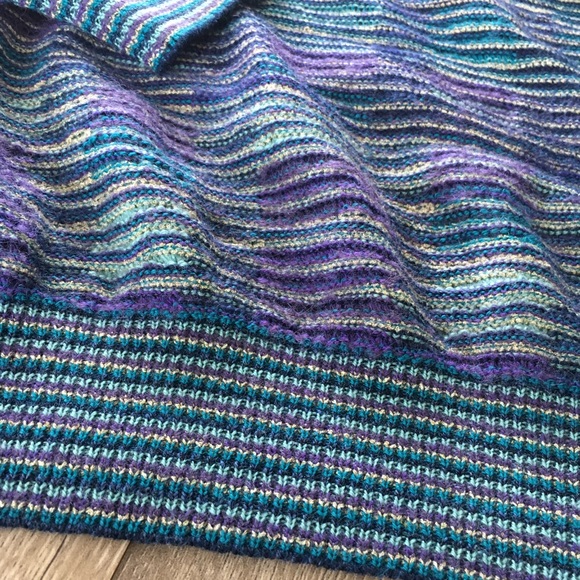 Vintage Missoni striped wool mohair knit sweater L - Picture 5 of 8